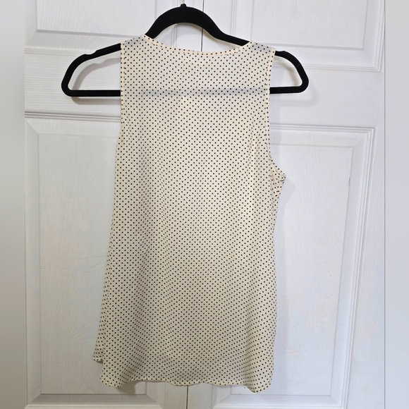 MAURICES Women's Small Women's Size Small Cream & Black Polka Dot Tank Top - Picture 3 of 3